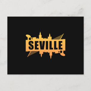 Sevilla Spanien Stadt Skyline Stadtbild Funny Gesc Postkarte