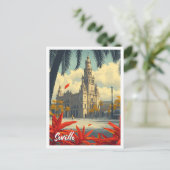 Sevilla Spanien - Vintage Kunstreise Postkarte (Stehend Vorderseite)
