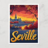 Sevilla Spanien - Vintage Kunstreise Postkarte (Vorderseite)