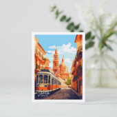 Sevilla Spanien Vintage-Reise-Illustration Postkarte (Stehend Vorderseite)