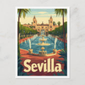 Sevilla Spanien Vintage Reise Postkarte (Vorderseite)