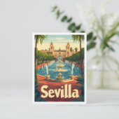 Sevilla Spanien Vintage Reise Postkarte (Stehend Vorderseite)