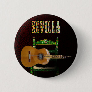 Sevilla spanische Gitarre mit Giralda von Sevilla Button