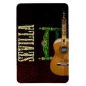 Sevilla spanische Gitarre mit Giralda von Sevilla Magnet (Vertikal)
