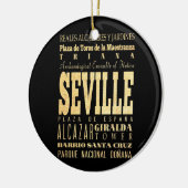 Sevilla-Stadt der Spanien-Typografie-Kunst Keramik Ornament (Links)
