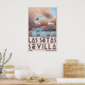 Sevilla-Wandkunst Sandsteinbogen und Palmen Poster (Küche)