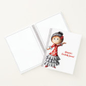 Sevillana Dancer Personalisiert Sketchbook Notizblock (Innenseite)