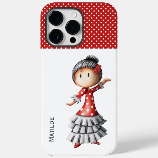 Sevillana Flamenco Dancer Spanish Red Polka Dot Case-Mate iPhone Hülle (Rückseite)