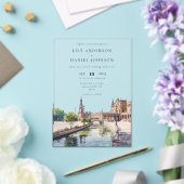 Seville Spain Watercolor Destination Wedding Acryleinladungen (In Situ (Hochzeit))