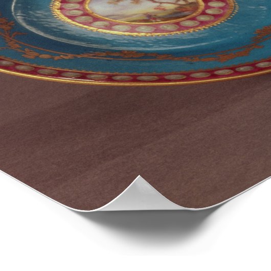 Sevres bleu celeste coffee cup and saucer, c.1780 poster (Ecke)