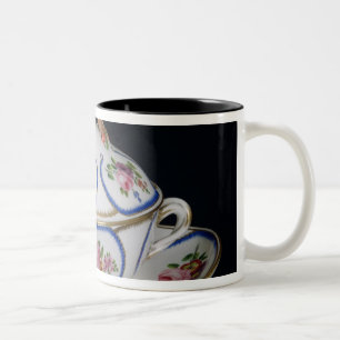 Sevres Schüssel und Platte, 1764 Zweifarbige Tasse