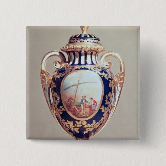 Sevres Vase, Mitte des 18. Jahrhunderts Button (Vorderseite)