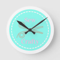 Sew Crafty Pastel Pink Gray Aqua