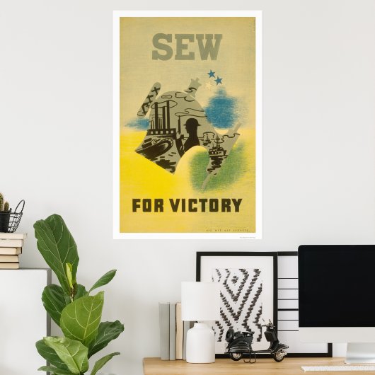 Sew for Victory WWII 1941 WPA Poster (Heimbüro)