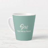 Sew Glad Wir sind Freunde Latte Tasse (Linke Ecke)