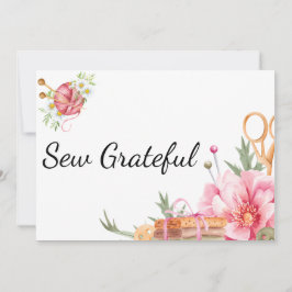 Sew Grateful- Sewing Thank You card Dankeskarte