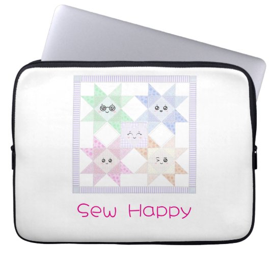 Sew Happy Laptop-Hülle Laptopschutzhülle (Vorderseite)