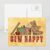 Sew Happy Postkarte (Vorne/Hinten)