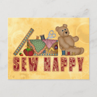 Sew Happy Postkarte