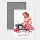 Sew Much Love Vintage Näh-Magnet Magnet (Vorderseite/Rückseite)