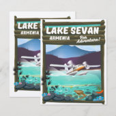 Sewan Armenien Vintages Reiseplakat (Vorne/Hinten)