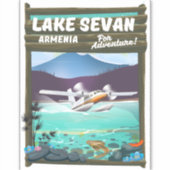 Sewan Armenien Vintages Reiseplakat Aufkleber (Vorderseite)