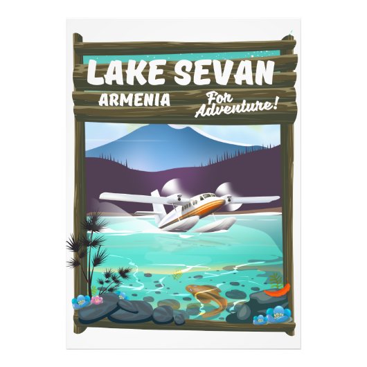 Sewan Armenien Vintages Reiseplakat Fotodruck (Vorne)