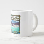 Sewan Armenien Vintages Reiseplakat Jumbo-Tasse (Vorderseite Rechts)