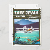 Sewan Armenien Vintages Reiseplakat Postkarte (Vorne/Hinten)