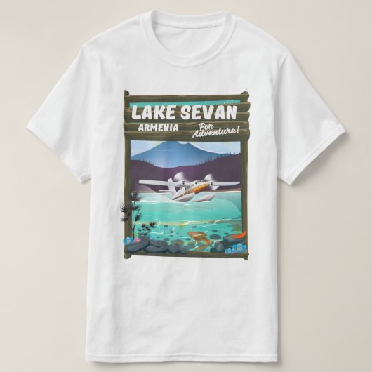 Sewan Armenien Vintages Reiseplakat T-Shirt (Design vorne)