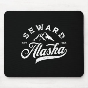 Seward Alaska Ak Vintage Berge Familienurlaub Mousepad