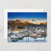 Seward, Alaska Boats Feiertagspostkarte (Vorne/Hinten)
