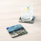 Seward Alaska Habor Abstrakt Impressionismus Untersetzer (Rechte Seite)