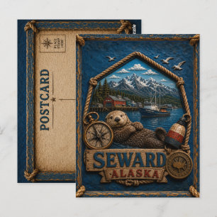 Seward Alaska Postkarte Vintage Reise