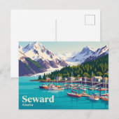 Seward, Alaska USA Postkarte (Vorne/Hinten)