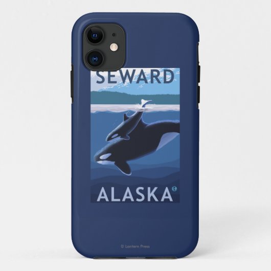 Seward, AlaskaOrca und Kalb-Szene Case-Mate iPhone Hülle (Rückseite)