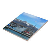 Seward Boat Harbour - Kleine Keramik Tile Fliese (Seite)