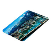 Seward Harbour Alaska Abstrakter Impressionismus Magnet (Linke Seite)