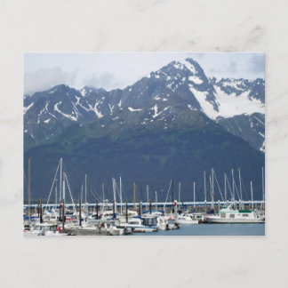 Seward Harbour in Alaska Postkarte