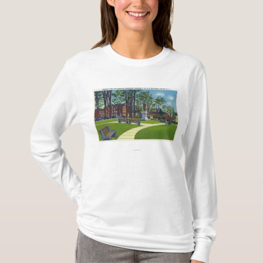 Seward Park-Erinnerungsmonument-Ansicht von YMCA T-Shirt (Vorderseite)