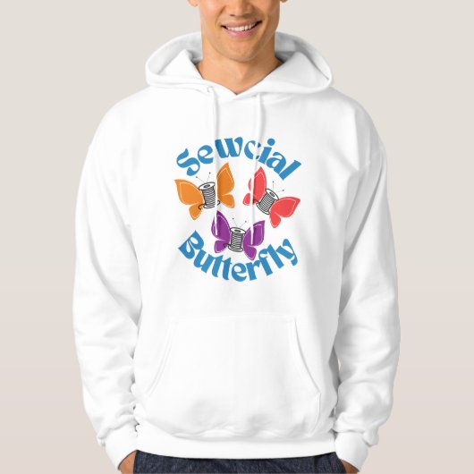Sewcial Butterfly Hooded Sweatshirt (Vorderseite)