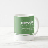 Sewcialist Funny Sewing Modern Typografy Coffee Kaffeetasse (VorderseiteRechts)