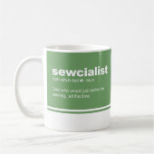 Sewcialist Funny Sewing Modern Typografy Coffee Kaffeetasse (Links)