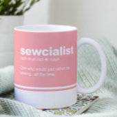 Sewcialist Funny Sewing Modern Typografy Coffee Kaffeetasse