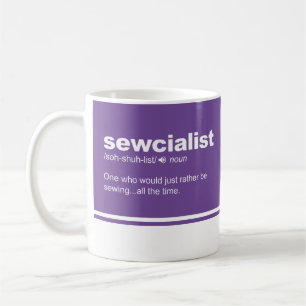 Sewcialist Funny Sewing Modern Typografy Coffee Kaffeetasse