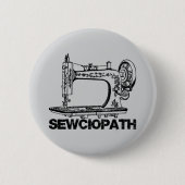 Sewciopath Antique Sewing Machine Fun Button (Vorderseite)