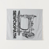 Sewciopath Antique Sewing Machine Fun Wandteppich (Vorderseite (Horizontal))