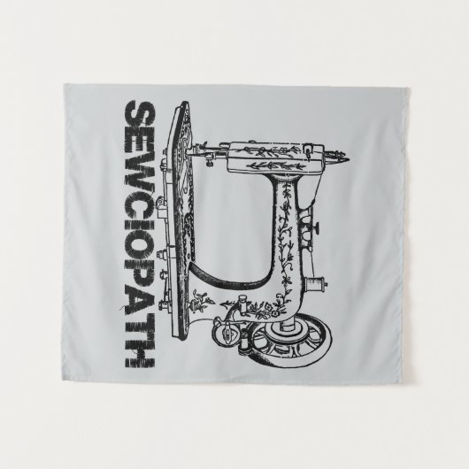 Sewciopath Antique Sewing Machine Fun Wandteppich (Vorderseite (Horizontal))