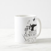 Sewciopath Funny Sewing Lover Gift Idea  Kaffeetasse (VorderseiteRechts)