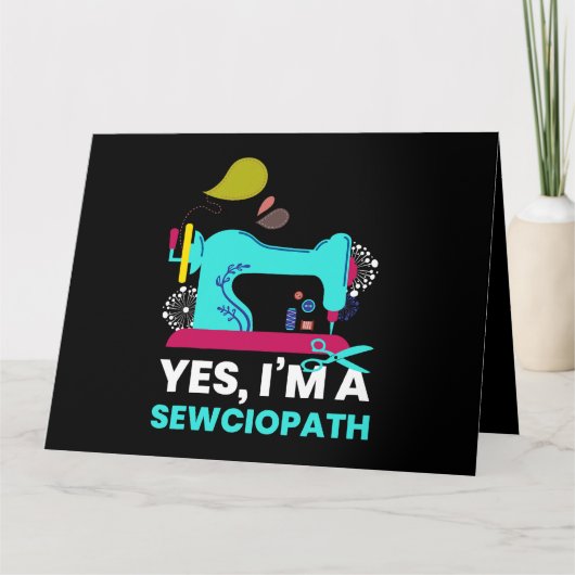 Sewciopath I Nähnadel Stickerei Schneider Karte (Vorderseite)